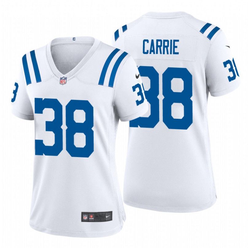 Men Indianapolis Colts #38 T.J. Carrie Nike White Game NFL Jersey